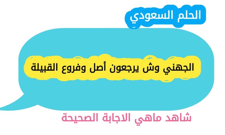 الجهني وش يرجعون أصل وفروع القبيلة