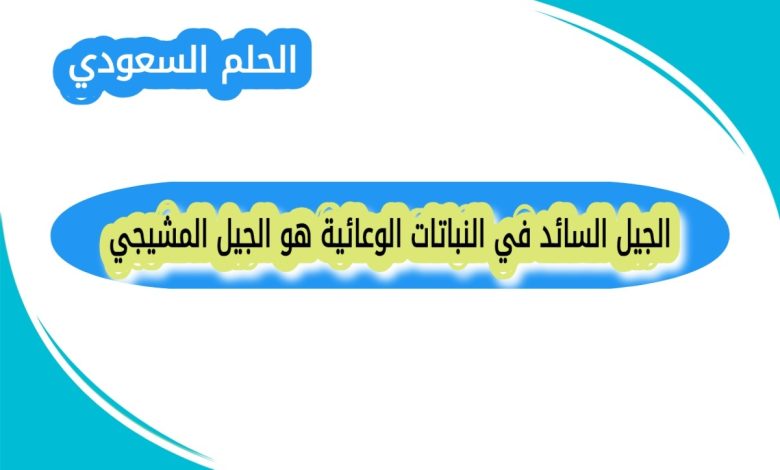 الجيل السائد في النباتات الوعائية هو الجيل المشيجي