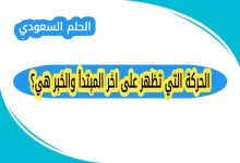 الحركة التي تظهر على اخر المبتدأ والخبر هي