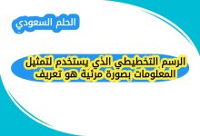 الرسم التخطيطي الذي يستخدم لتمثيل المعلومات بصورة مرئية هو تعريف