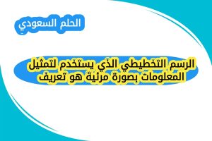 الرسم التخطيطي الذي يستخدم لتمثيل المعلومات بصورة مرئية هو تعريف