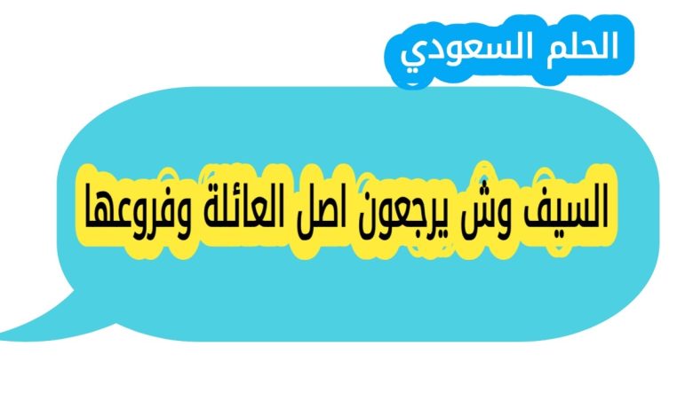 السيف وش يرجعون اصل العائلة وفروعها