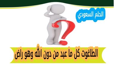 الطاغوت كل ما عبد من دون الله وهو راض