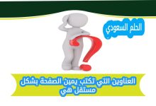 العناوين التي تكتب يمين الصفحة بشكل مستقل هي