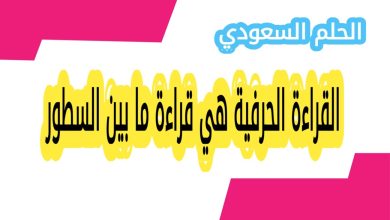 القراءة الحرفية هي قراءة ما بين السطور