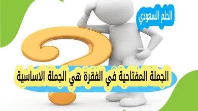 الجملة المفتاحية في الفقرة هي الجملة الاساسية