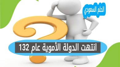 انتهت الدولة الأموية عام 132