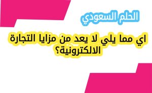 اي مما يلي لا يعد من مزايا التجارة الالكترونية