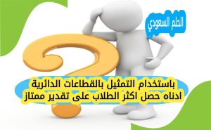 باستخدام التمثيل بالقطاعات الدائرية ادناه حصل اكثر الطلاب على تقدير ممتاز