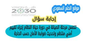 تتضمن مرحلة الصيانة في دورة حياة النظام إجراء تقييم أمني منتظم وتحديث ضوابط الأمان حسب الحاجة