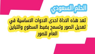تعد هذه الاداة احدى الادوات الاساسية في تعديل الصور وتسمح بضبط السطوع والتباين العام للصور