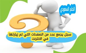سجل يجمع عدد من الصفحات التي تم زيارتها في الانترنت