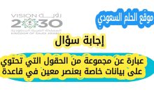 عبارة عن مجموعة من الحقول التي تحتوي على بيانات خاصة بعنصر معين في قاعدة