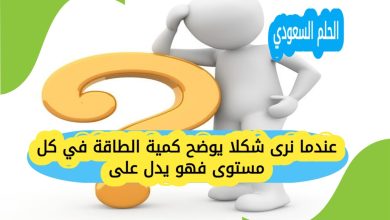 عندما نرى شكلا يوضح كمية الطاقة في كل مستوى فهو يدل على