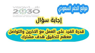 قدرة الفرد على العمل مع الاخرين والتواصل معهم لتحقيق هدف مشترك