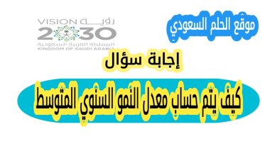 كيف يتم حساب معدل النمو السنوي المتوسط