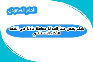 كيف يضمن مبدأ العدالة معاملة عادلة في انظمة الذكاء الاصطناعي