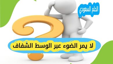 لا يمر الضوء عبر الوسط الشفاف