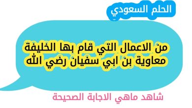 من الاعمال التي قام بها الخليفة معاوية بن ابي سفيان رضي الله