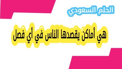 هي أماكن يقصدها الناس في أي فصل