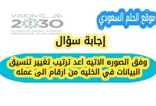 وفق الصوره الاتيه اعد ترتيب تغيير تنسيق البيانات في الخليه من ارقام الى عمله