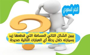 يبين الشكل التالي المسافة التي قطعها زيد بسيارته خلال رحلة أي العبارات التالية صحيحة