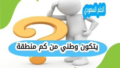 يتكون وطني من كم منطقة