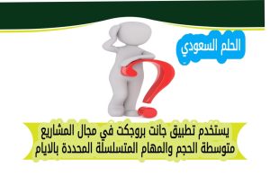 يستخدم تطبيق جانت بروجكت في مجال المشاريع متوسطة الحجم والمهام المتسلسلة المحددة بالايام
