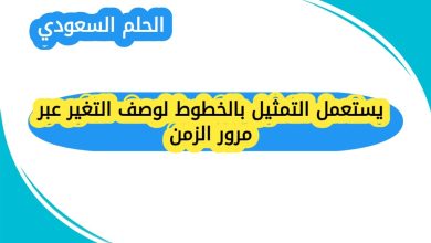 يستعمل التمثيل بالخطوط لوصف التغير عبر مرور الزمن