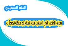 يعرف المكان الذي استقرت فيه قبيلة بنو حنيفة قديماً ب؟