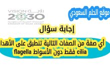 حل سؤال أي صفة من الصفات التالية تنطبق على الأهداب cilia فقط