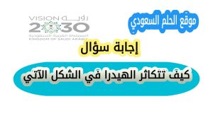 كيف تتكاثر الهيدرا في الشكل الآتي