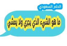 ما هو الشيء الذي يجري ولا يمشي
