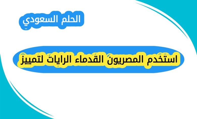 استخدم المصريون القدماء الرايات لتمييز