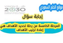 المرحلة الخامسة من رحلة تحديد الأهداف هي إعادة ترتيب الأهداف